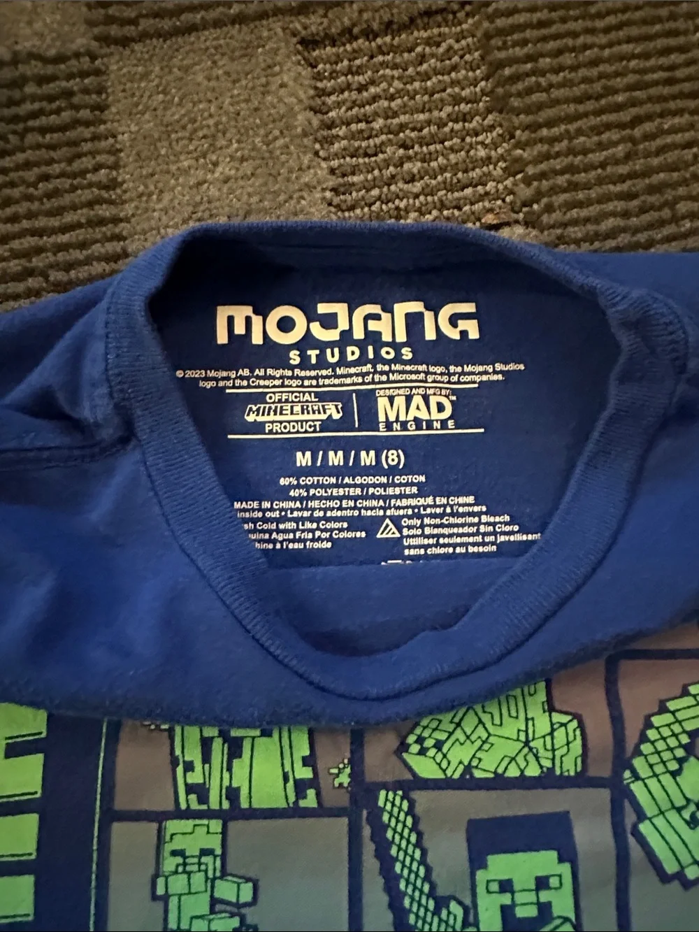 Minecraft t-shirt bundle size 8